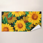 Sunflower seamless pattern. Background with yellow (Serviette de bain)