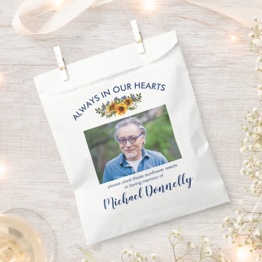 Sunflower Seed Memorial Funeral Bedankzakje (Geknipt)