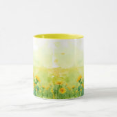 Sunflower Serenade Aquarelle café Mug (Centre)