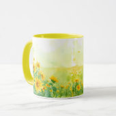 Sunflower Serenade Aquarelle café Mug (Devant gauche)