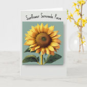 Sunflower Serenade Poem Kaart (Gele Bloem)