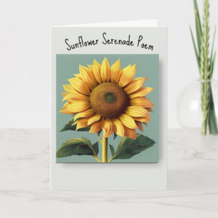 Sunflower Serenade Poem Kaart