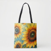 Sunflower Serenity Canvas Tas (Voorkant)
