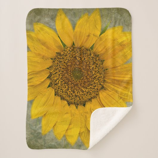  Sunflower Sherpa Blanket Deken (Voorkant)