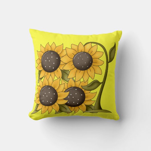 Sunflower Springtime Sierkussen Home Decor (Voorkant)
