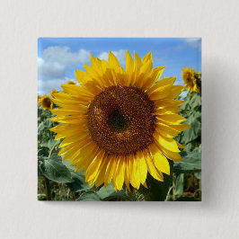 Sunflower Square Badge Vierkante Button 5,1 Cm