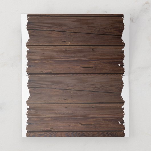 Sunflower String Lights Rustic Wood Wedding (Binnenkant ongevouwen)