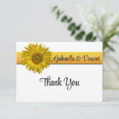 Sunflower Stripe Mariage Flat Merci Notes (Debout devant)