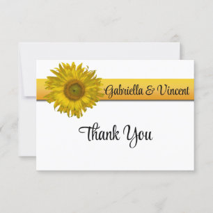 Sunflower Stripe Mariage Flat Merci Notes