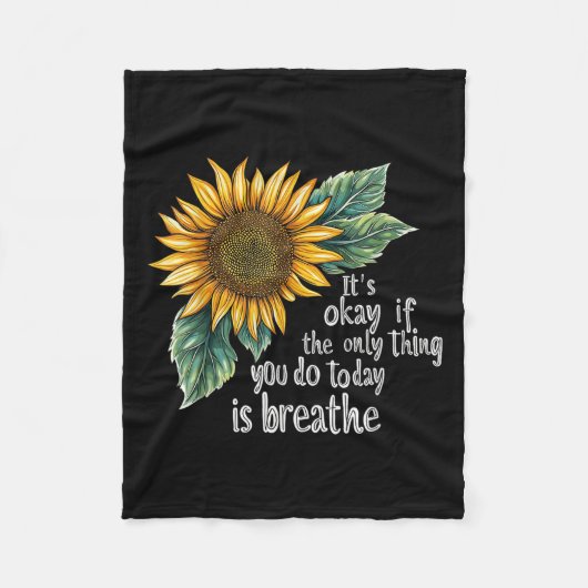 Sunflower Suicide Awareness Fleece Deken (Voorkant)