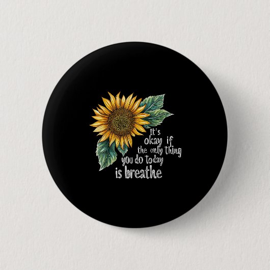 Sunflower Suicide Awareness  Ronde Button 5,7 Cm (Voorkant)