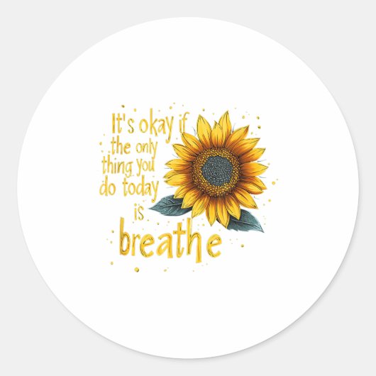 Sunflower Suicide Awareness  Ronde Sticker (Voorkant)