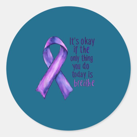 Sunflower Suicide Awareness  Ronde Sticker (Voorkant)