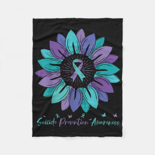 Sunflower Suicide Prevention Awareness Month Fleece Deken