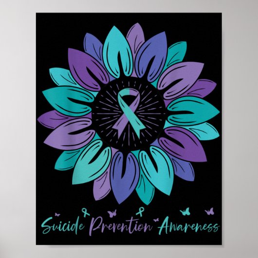 Sunflower Suicide Prevention Awareness Month Poster (Voorkant)