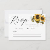 Sunflower Summer Floral Wedding Carte RSVP (Devant)