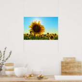 Sunflower Sun Star Poster (Keuken)