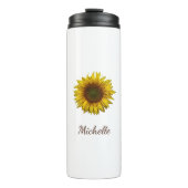Sunflower Sunflower Rustic Botanical Boho Thermosbeker (Voorkant)