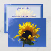 Sunflower Sunrise Unlined Notes Kaart (Voorkant / Achterkant)