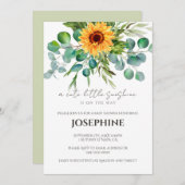 Sunflower Sunshine Baby shower automne Invitation (Devant / Derrière)