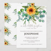 Sunflower Sunshine Baby shower automne Invitation (Devant / Derrière)
