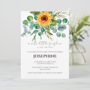 Sunflower Sunshine Baby shower automne Invitation