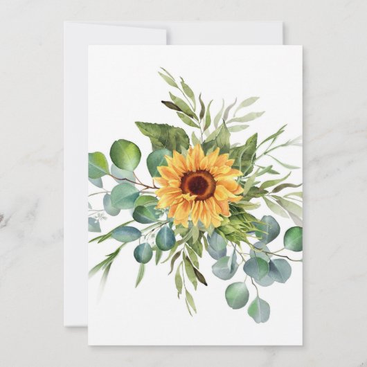 Sunflower Sunshine Baby shower automne Invitation (Dos)