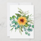 Sunflower Sunshine Herfst Baby shower Uitnodiging (Achterkant)