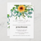 Sunflower Sunshine Herfst Baby shower Uitnodiging (Voorkant / Achterkant)