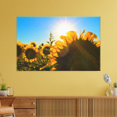 Sunflower Sunstar Canvas Afdruk (Insitu (Woonkamer))