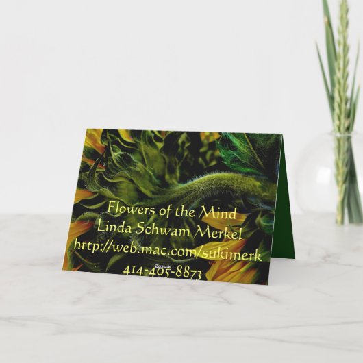 Sunflower Symphony Kaart (Achterkant)