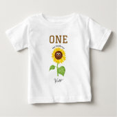 Sunflower T-Shirt Kids 1st Birthday Party (Devant)