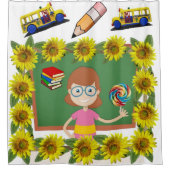 Sunflower Teacher Showgordijn Douchegordijn (Voorkant)