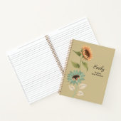 Sunflower Theme Checkbox Planner Notitieboek (Binnen)