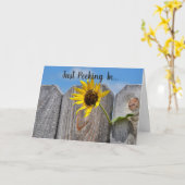 Sunflower Through Fence Friendly Kaart (Gele Bloem)