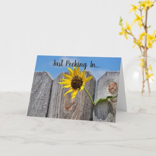 Sunflower Through Fence Friendly Kaart (Gele Bloem)