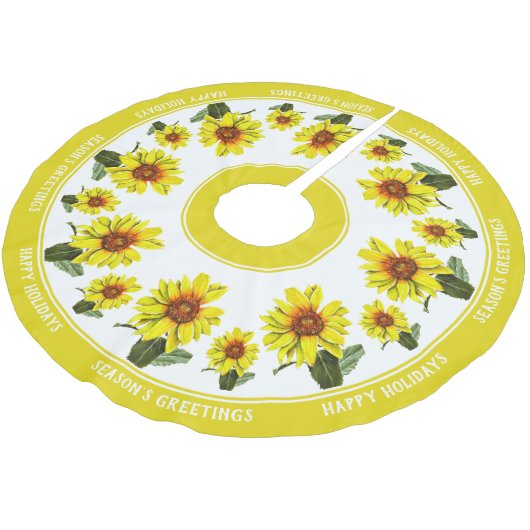 Sunflower Tree Skirt Kerstboom Rok (Gekanteld)