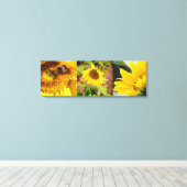 Sunflower Trio Canvas Afdruk (Insitu (Houten vloer))