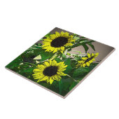 Sunflower Trio Tegeltje (Zijkant)