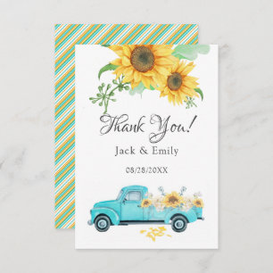 Sunflower Turquoise Merci Vintage de camion