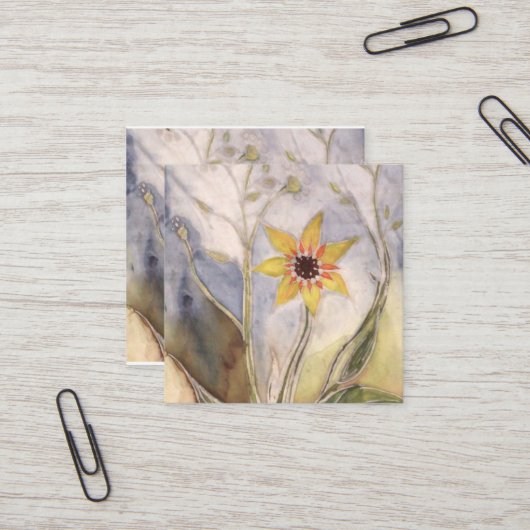 Sunflower Vierkante Visitekaartje (Voorkant / Achterkant in situ)