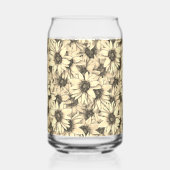Sunflower Vintage Charm Sepia Tone Drinking Glass (Droite)