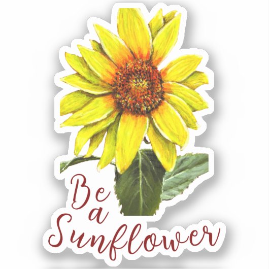 Sunflower Vinyl Sticker (Recto)