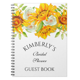 Sunflower Watercolo Floral Livre personnalisé d'in
