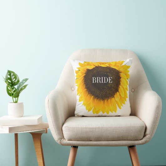 Sunflower Weddenbride Pillow Kussen (Stoel)