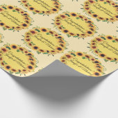 Sunflower Weddenschap Voeg Names Summer toe Cadeaupapier (Hoek)