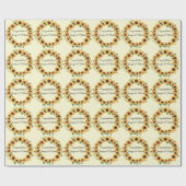 Sunflower Weddenschap Voeg Names Summer toe Cadeaupapier (Vlak)