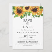 Sunflower Wedding Enregistrer La Carte Date (Devant)