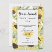 Sunflower Wedding Invitation (Devant)