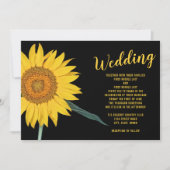 Sunflower Wedding Invitation (Devant)